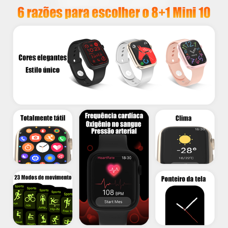Miniatura: XIYUVEAR 8 + 1 Smart Watch Calculator Various Sports Modes Messages Calls Gift M