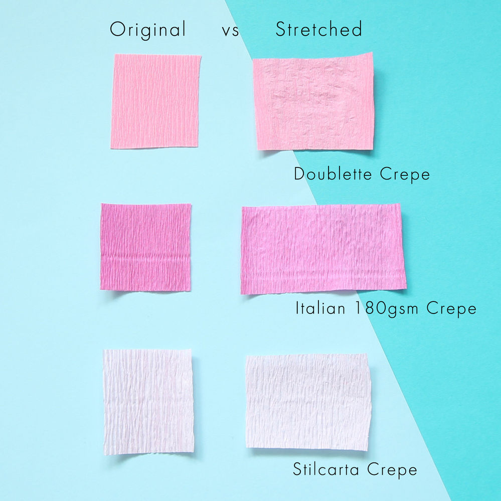 Comparing different kinds of Crepe Paper