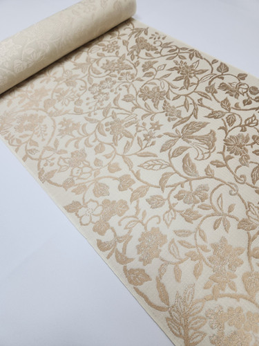 九寸名古屋帯 草花 ベージュ | 株式会社アート裕