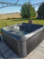 A Plug N Play spa after getting some TLC. Tender Loving Cleaning.