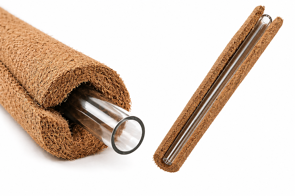 coir tube protector cylindrical goods packaging natural coconut fibre pipe protection