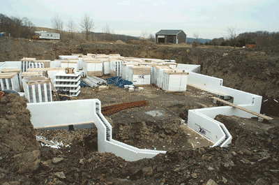 Insulated concrete walls, poured walls, ICF's, foundation, affordable, cost-efficient, green, energy saving