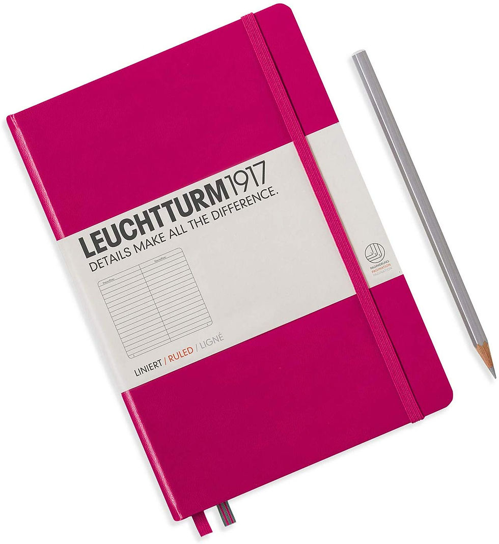Thumbnail: Leuchtturm1917 Medium A5 Ruled Hardcover Notebook (Berry) - 249 Numbered Pages