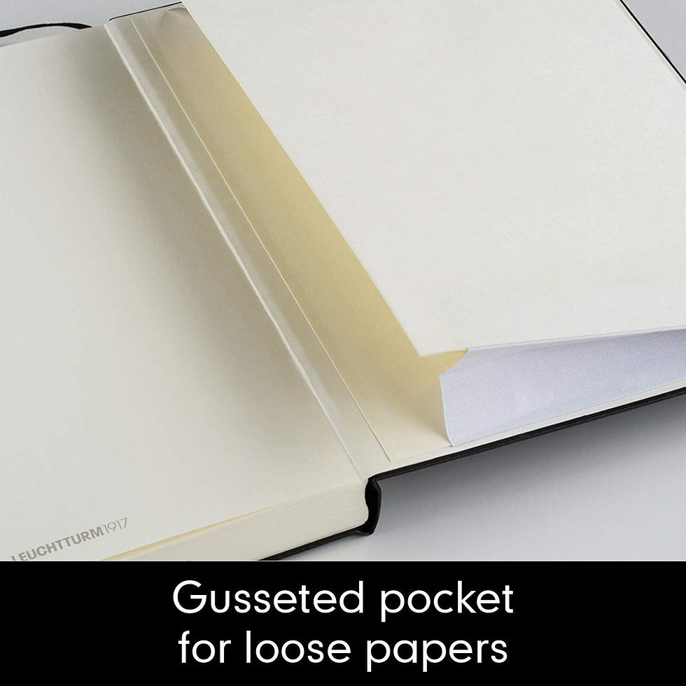 Thumbnail: Leuchtturm1917 Medium A5 Ruled Hardcover Notebook (Black) - 249 Numbered Pages