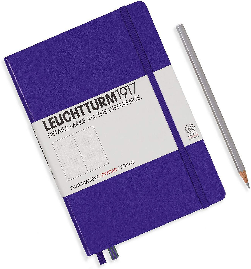 Thumbnail: Leuchtturm1917 Medium A5 Dotted Hardcover Notebook (Purple) - 249 Numbered Pages