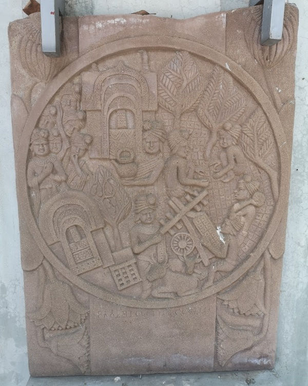 Replica sculpture of Anathapindika, the Great benefactor