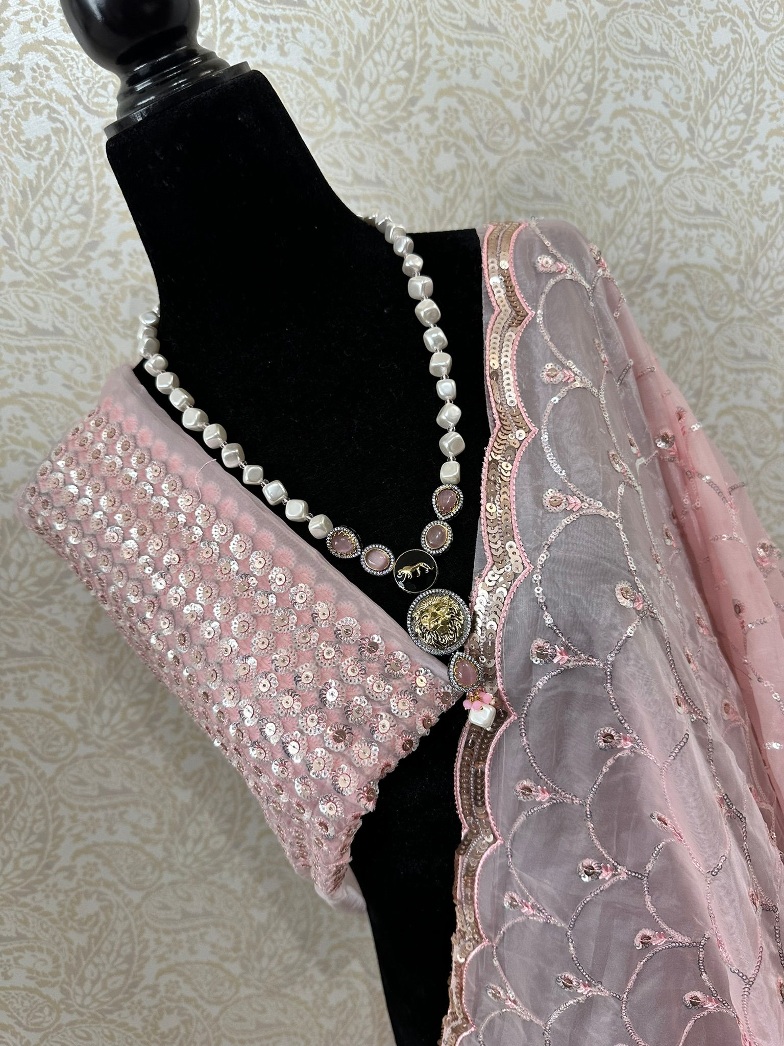 Gorgeous Organza Silk Saree with sequin details
