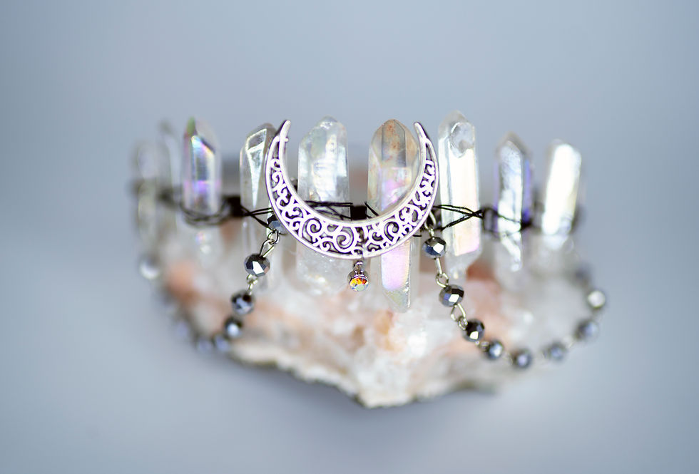 Thumbnail: Cresent Moon Angel Aura Quartz