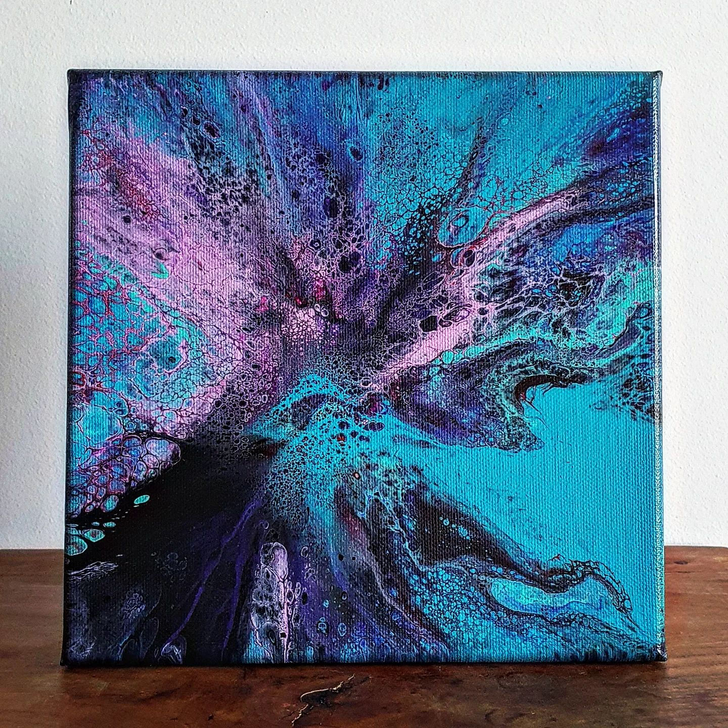 La vie en rose ou la vie en bleue ? Session n°1 !   -   20 x 20 cm