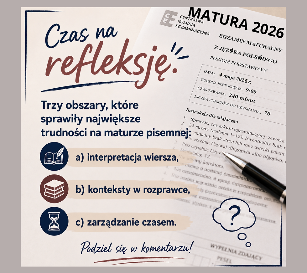 MATURA 2026 ZA NAMI – CO BYłO NAJTRUDNIEJSZE?