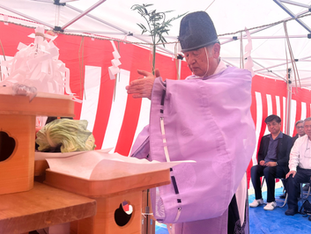 【起工式】新社屋建設に向けた安全祈願祭を執り行いました(7/21開催)