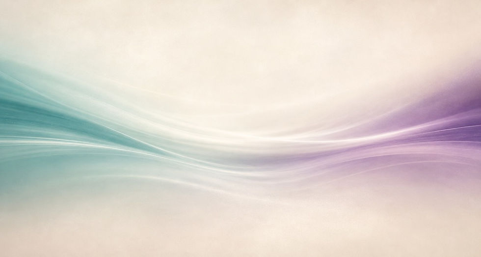 Soft abstract waves of teal and purple light on a pale background