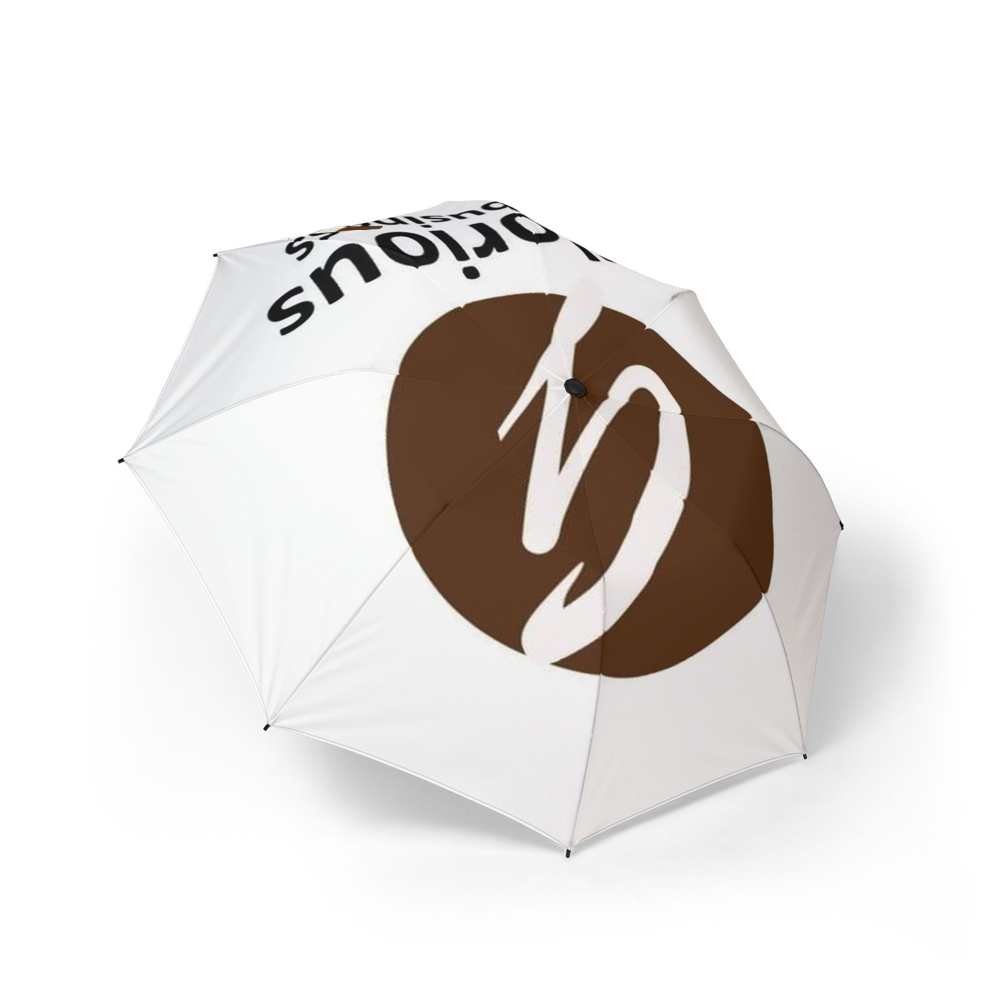 Foldable Semi-Automatic Umbrella — Coffee Bean Logo Rain Shield