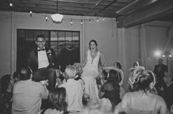 bride and groom chair dancing