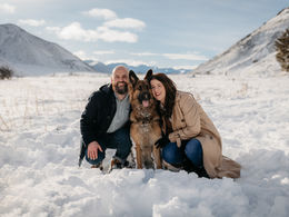 Lake Lyndon Snow Engagement Wedding Photoshoot | Georgia & Royden