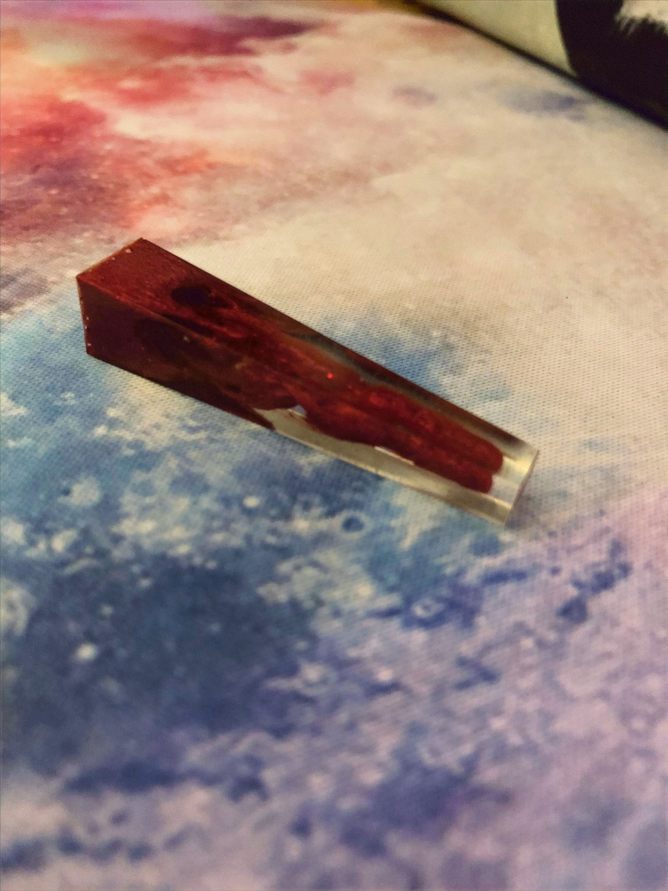 Blood Red Foiled Crystal