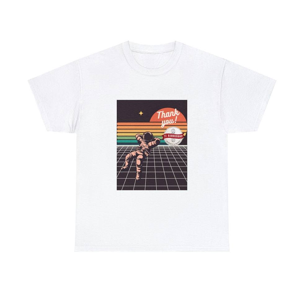 Thumbnail: 77 Barbershop Retro Unisex Heavy Cotton Tee