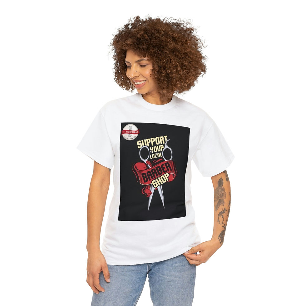 Thumbnail: 77 Barbershop Unisex Heavy Cotton Tee
