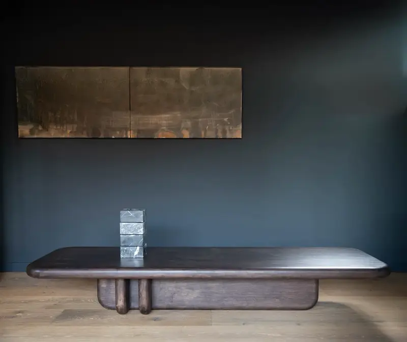Radius rechthoekige salontafel