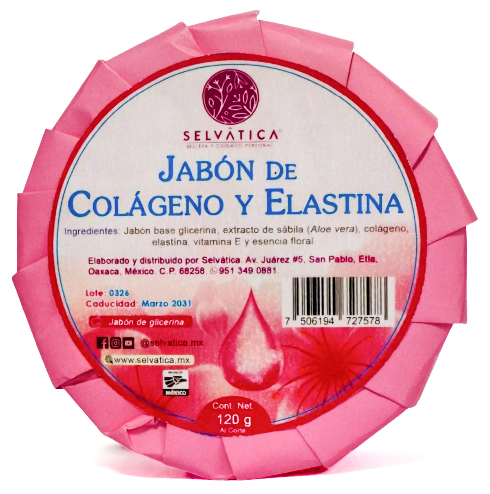 Jabpon de Colágeno y Elastina 120g