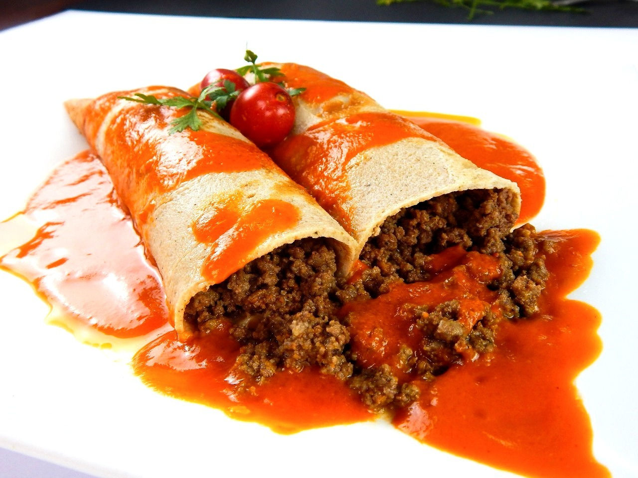Panquecas Integrais de Carne ao sugo