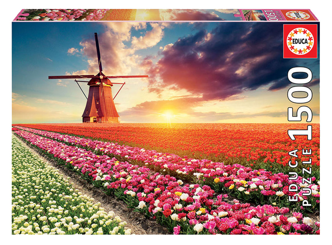 Educa Tulips Landscape Puzzle 1500 Pieces