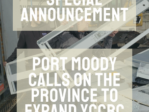 Port Moody Calls On The Province To Expand YCCBC