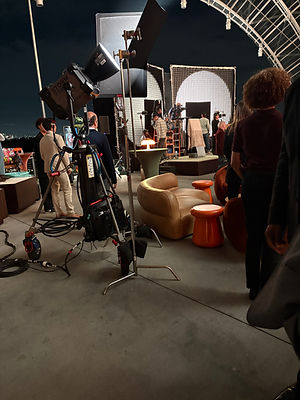 On the set of "Hacks".