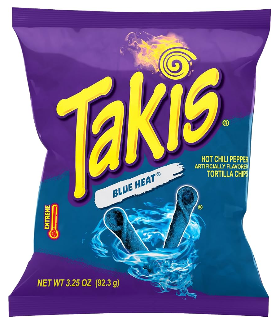 bb 14/09/26 Takis Blue Heat, 92.3g, 20*92.3g, 30p per bag