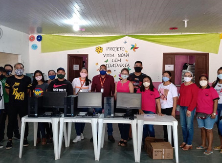 Senac doa computadores para instituições de Barcarena