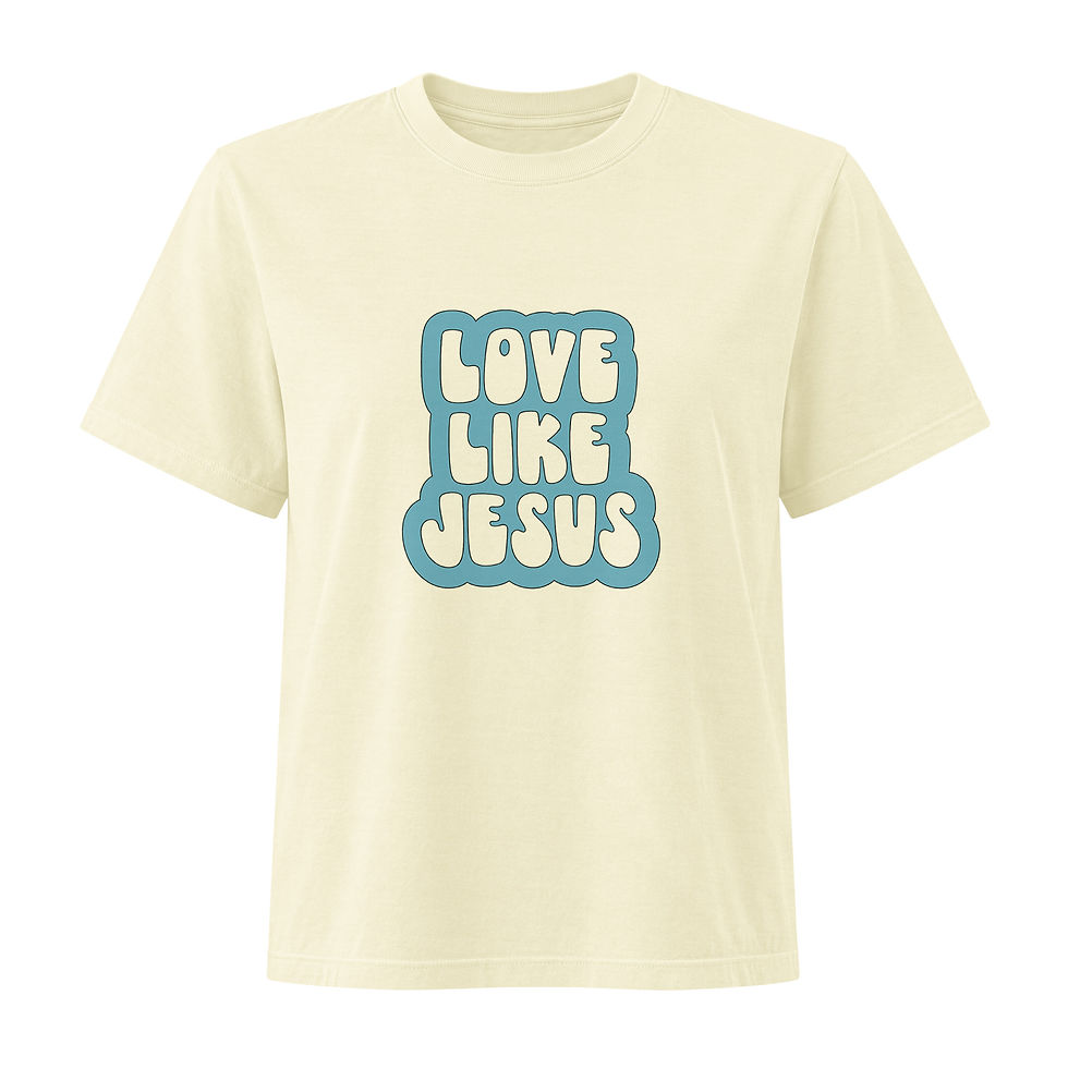 Thumbnail: Love Like Jesus Women's Heavyweight Garment Dye Tee Bella + Canvas 6110GD