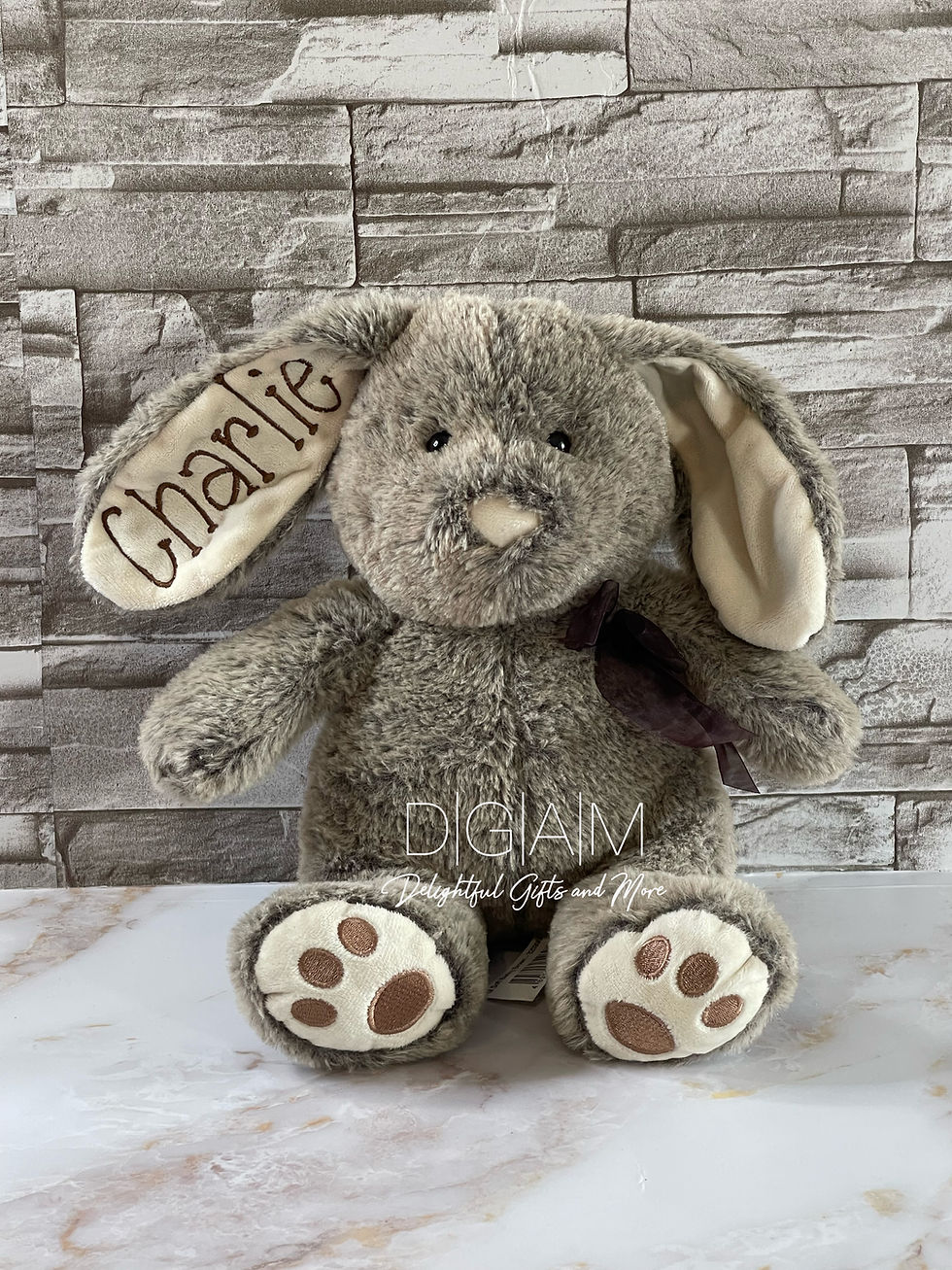 Thumbnail: Personalized Keepsake Embroidered Easter Bunny