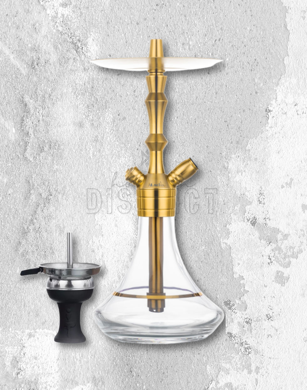 ALADIN MVP 360 Limited Edition Gold Hookah - Clear