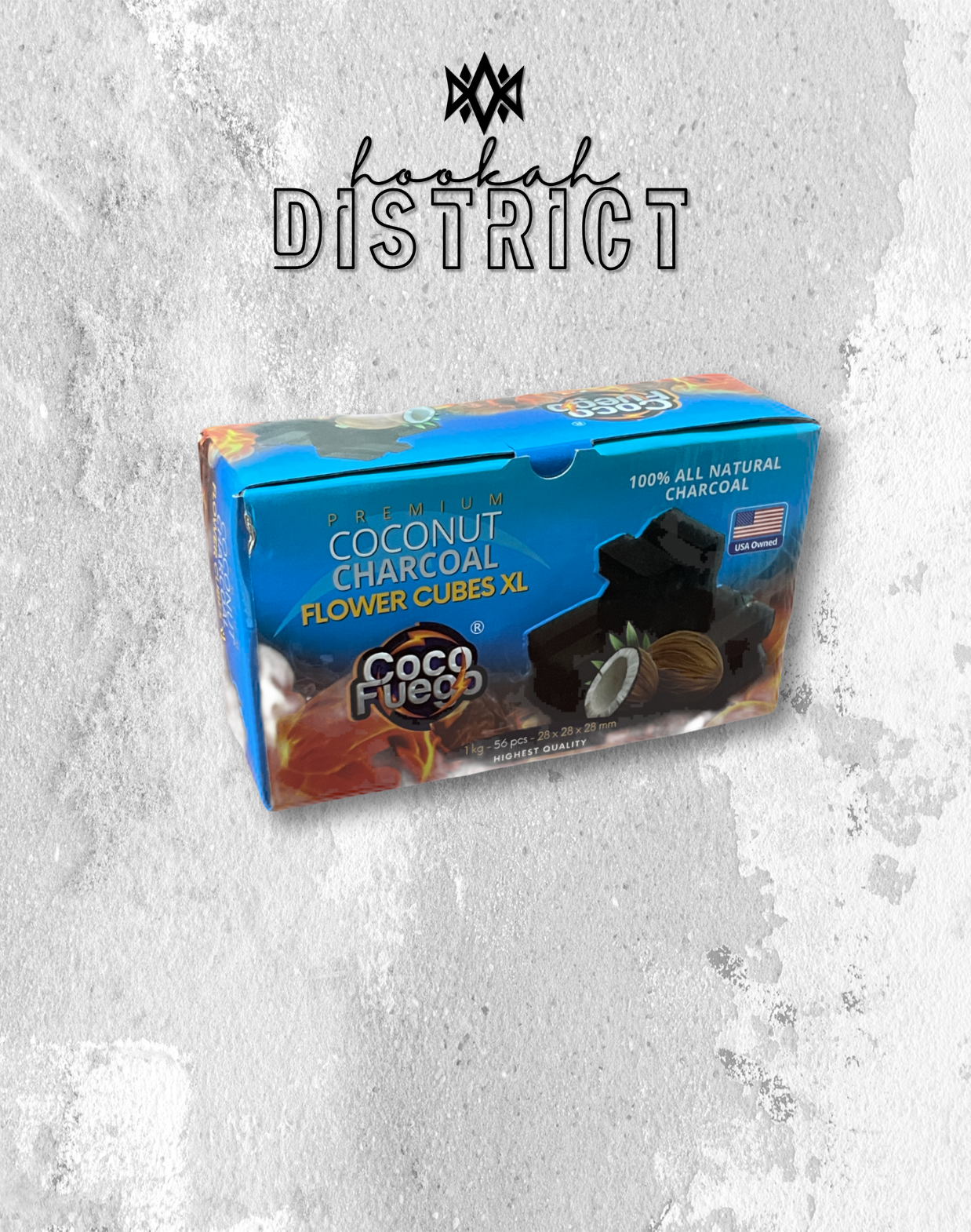 COCO FUEGO FLOWER CUT COALS XL- 28mm