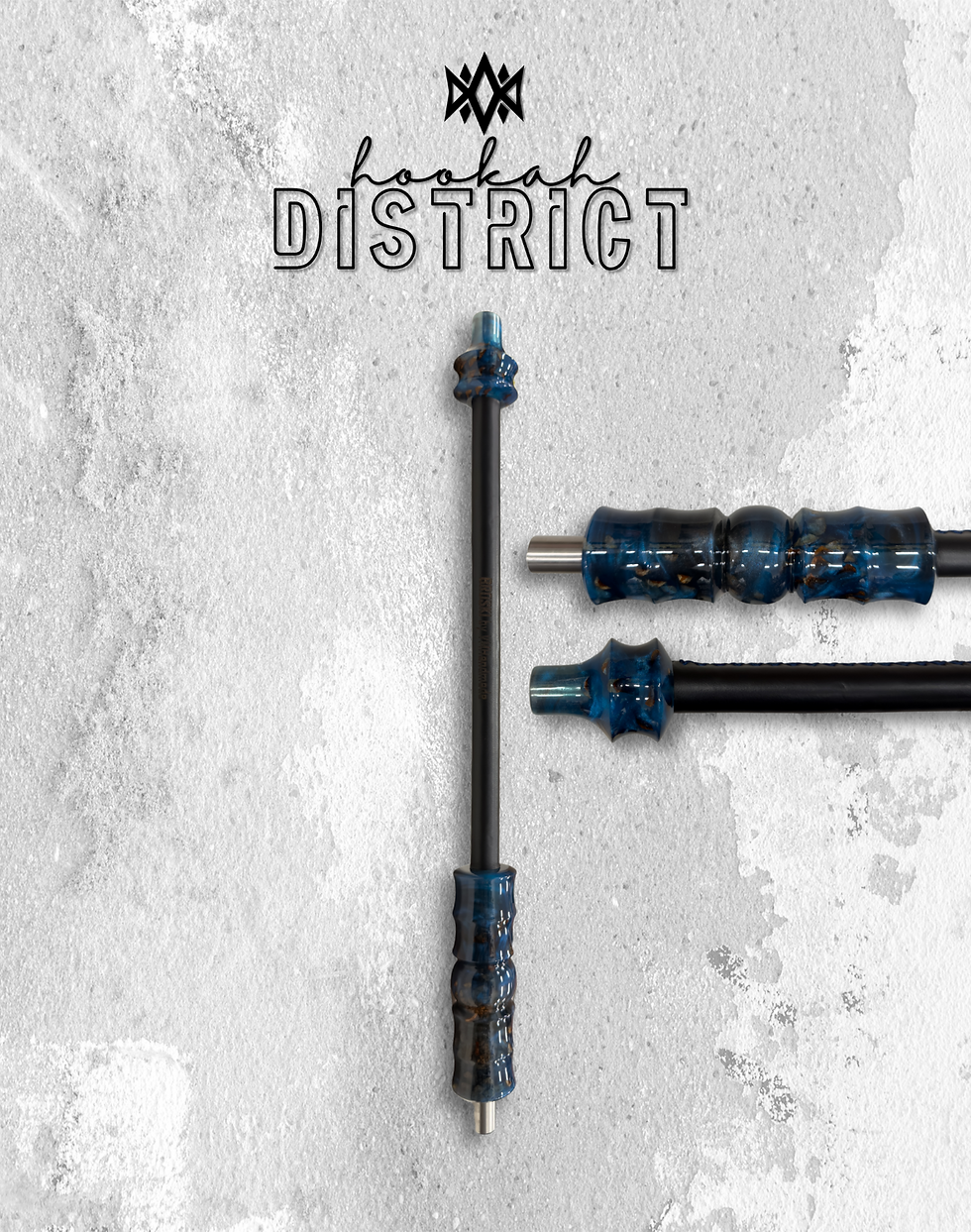 VM Handmade Leather/Epoxy Hose Handle-Blue