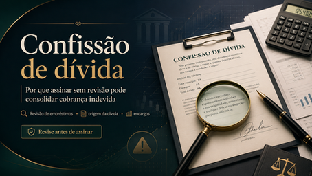 Confissão de dívida: por que assinar sem revisão pode consolidar uma cobrança indevida  