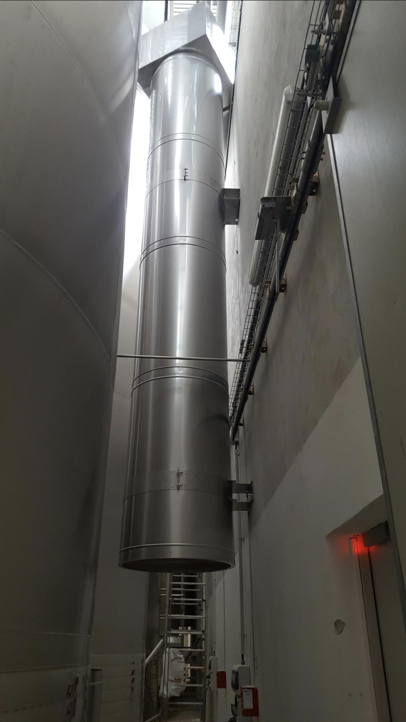 Gaine inox extraction CO2 ARVS - Marly
