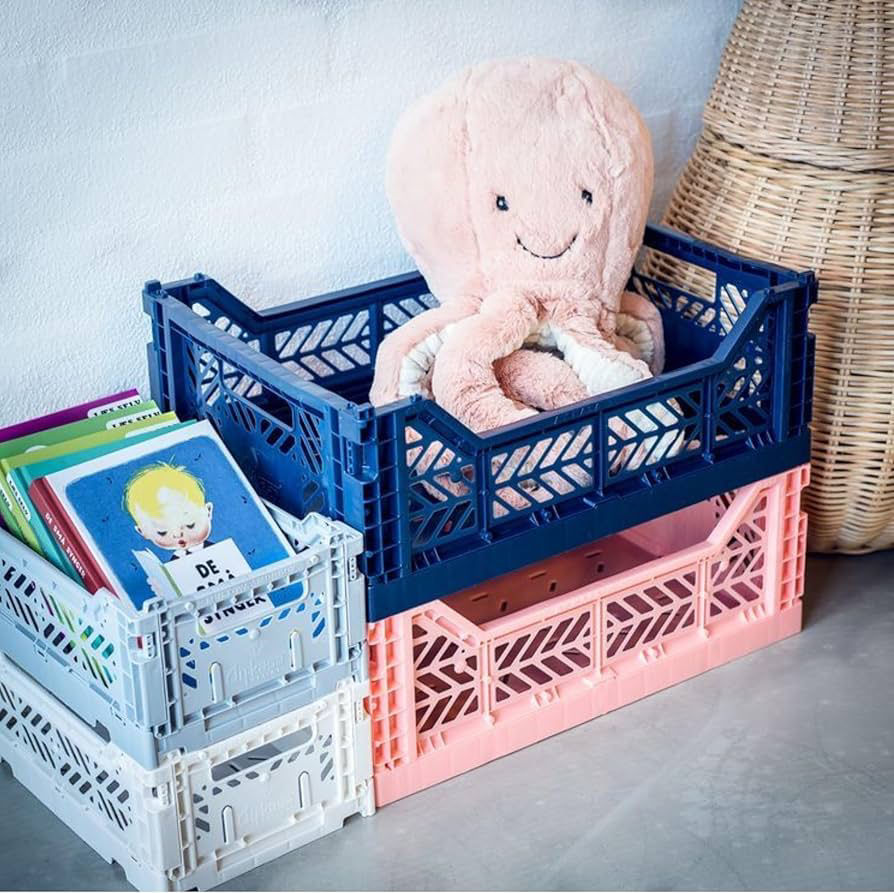 Thumbnail: Minibox Foldable Crate Baby Blue - Pack of 2