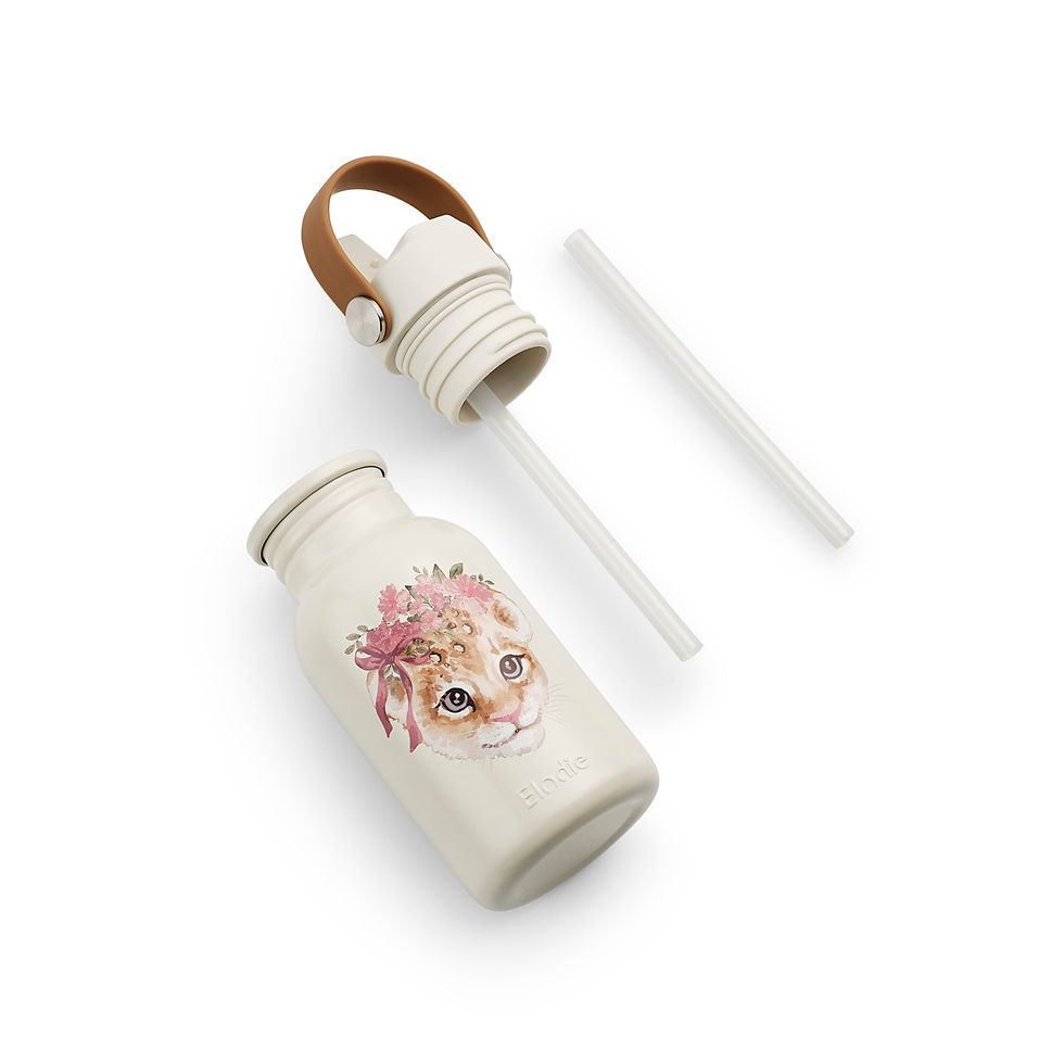 Thumbnail: ELODIE - Water Bottle - Rosy Bow Leo