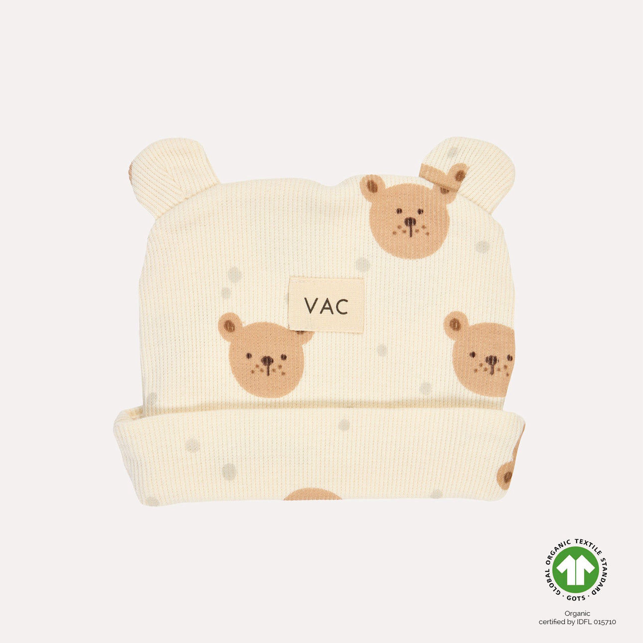 VacVac Studio Newborn Beanie Bears - with ears - 0-3months