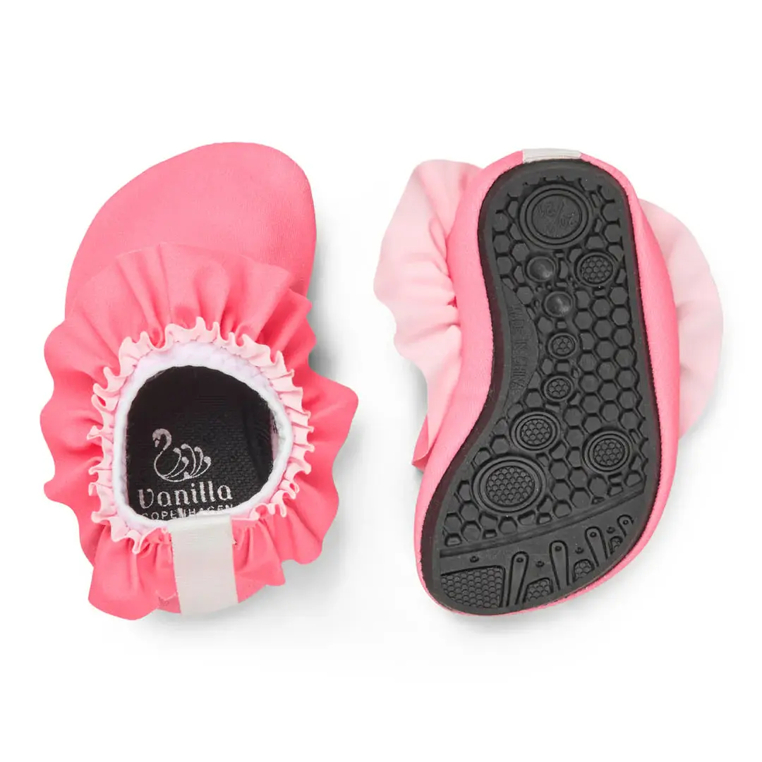 Vanilla Copenhagen Anti-Slip Ruffle Swim Shoes - Rosy