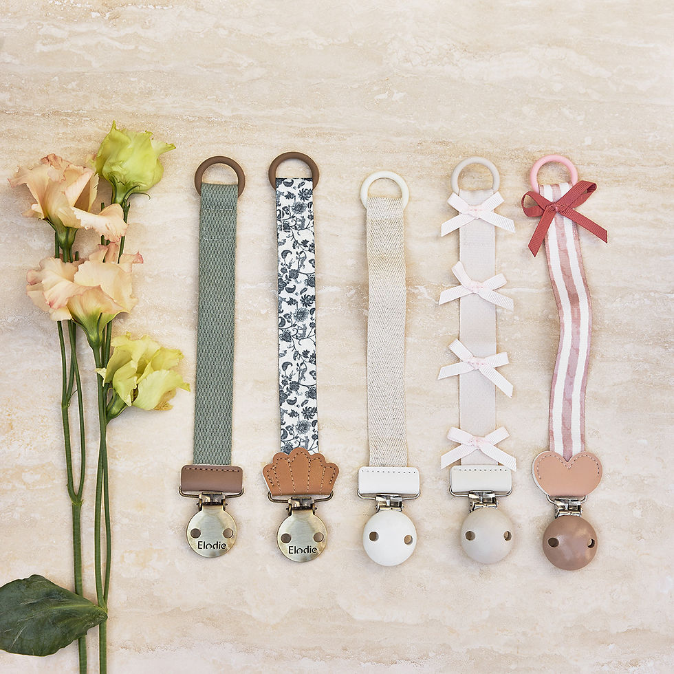 Thumbnail: ELODIE - Pacifier Clip Wood - All About Bows