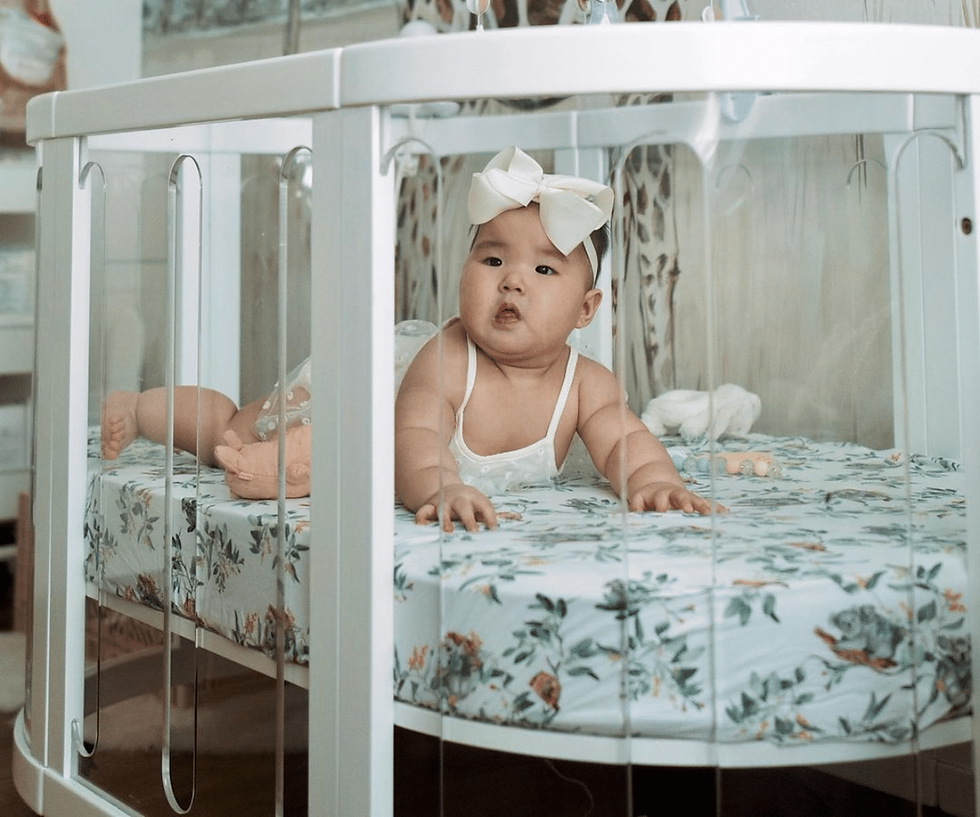 Thumbnail: Babyhood Kaylula Sova Cot Clear White Package