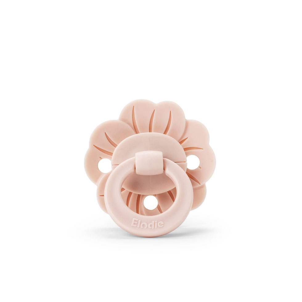 Thumbnail: ELODIE Binky Bloom Natural Rubber 3+ months - Powder Pink
