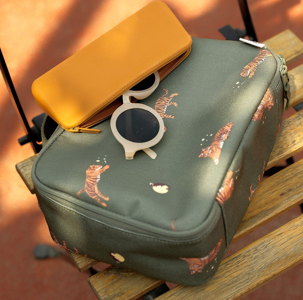 Thumbnail: Citron Insulated Square Lunch bag - Tiger