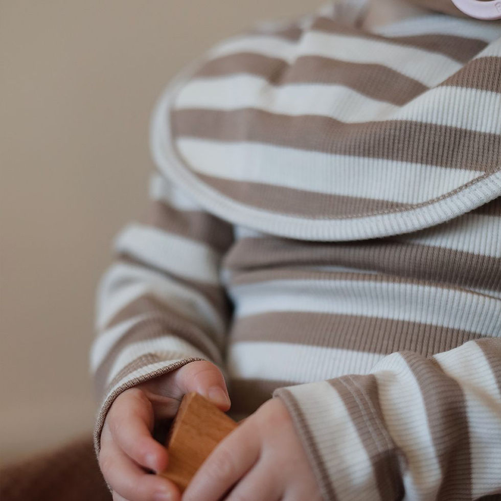 Thumbnail: VacVac Studio Carlet Bib - 2 pack - Monty Stripes