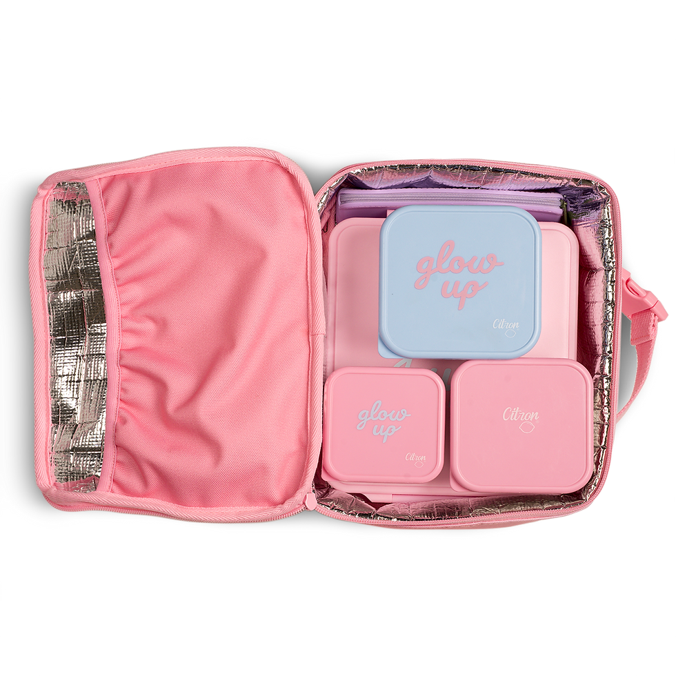 Thumbnail: Citron Insulated Square Lunch bag - Glow Up Pink