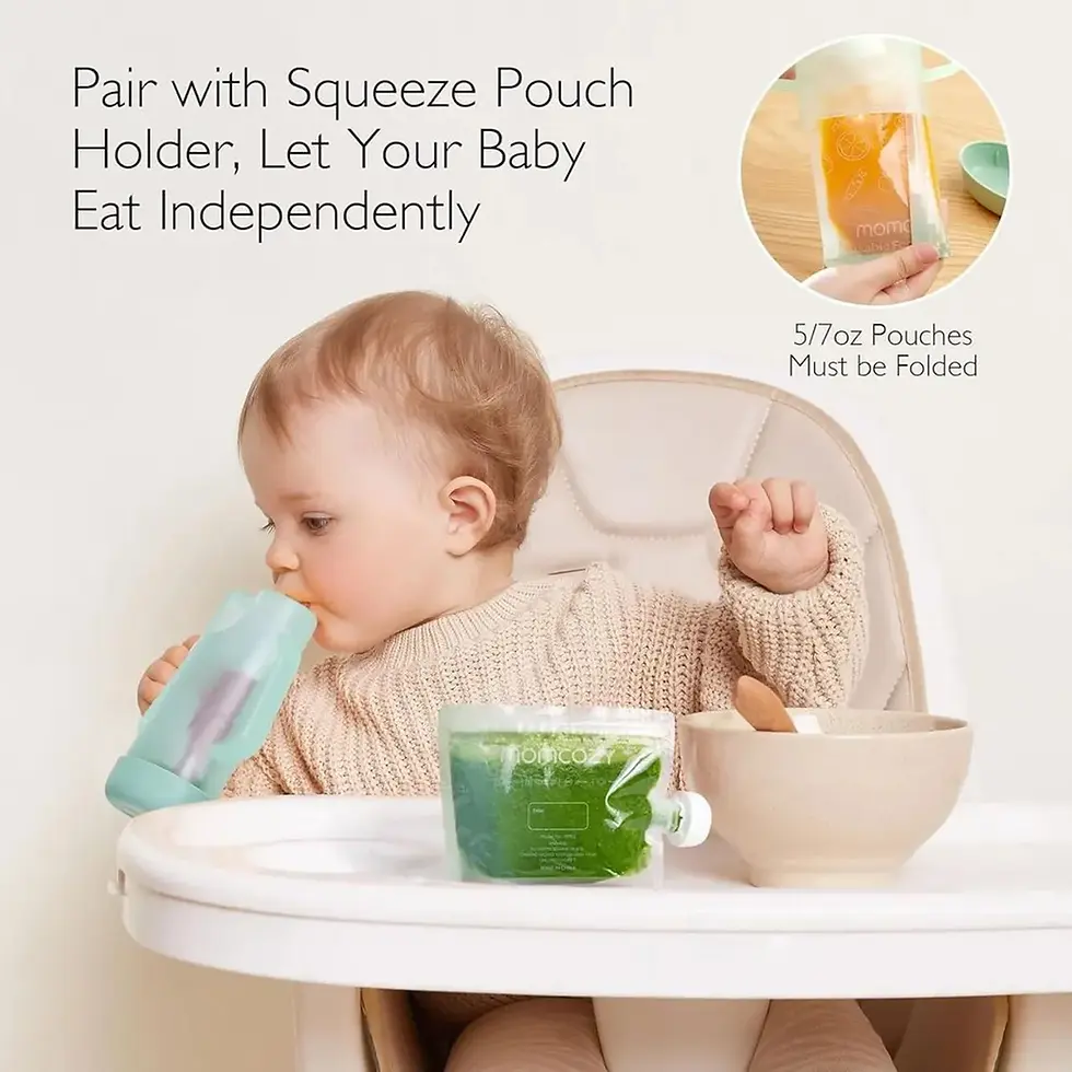 Thumbnail: Momcozy - Reusable Baby Food Pouches - Pack Of 10 - 150ml