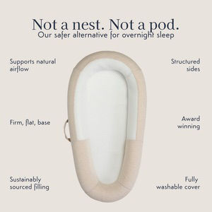 Thumbnail: Purflo Sleep Tight Baby Bed – Newborn Bed for Overnight Sleep - Sand