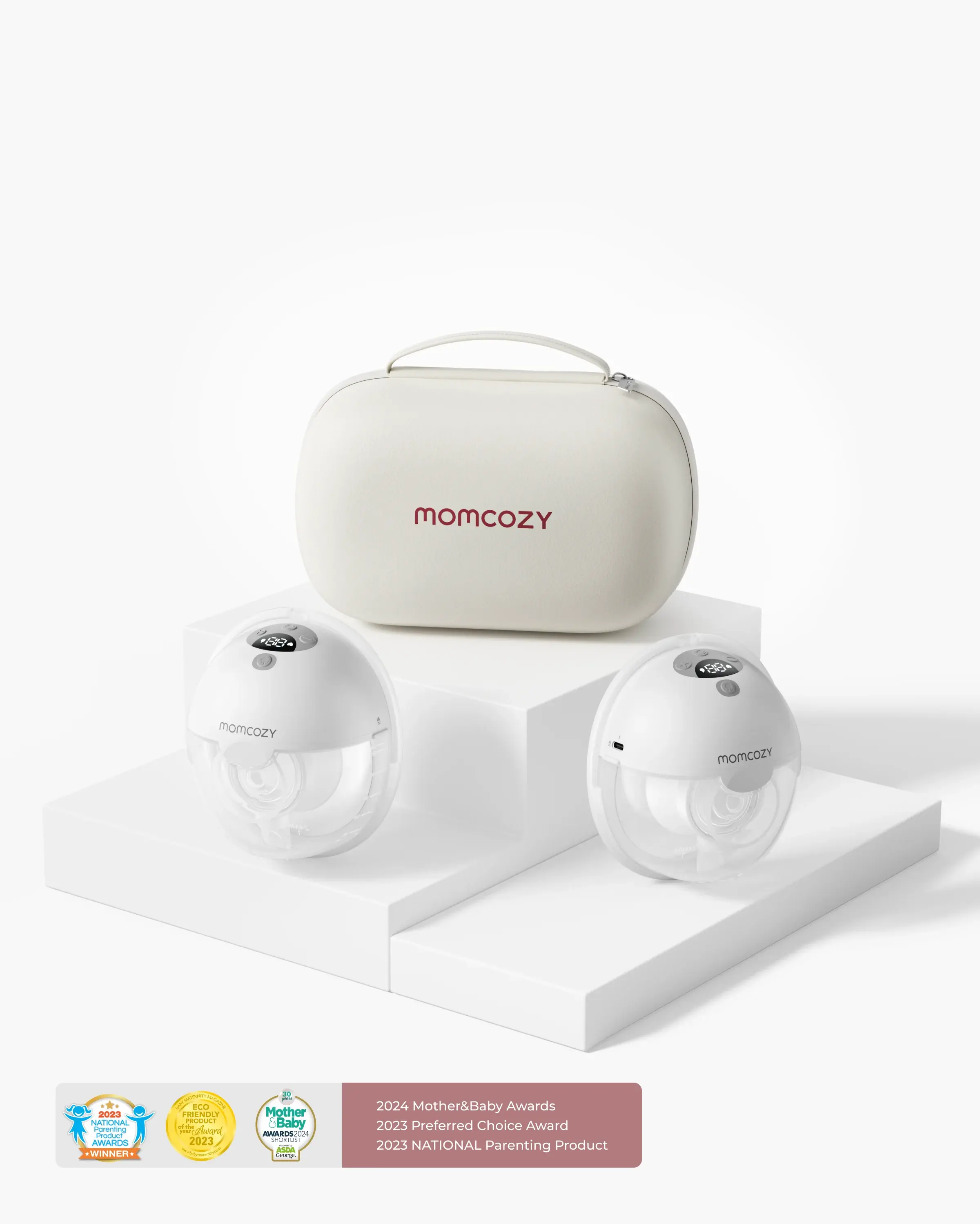 Momcozy M5 Wearable Breast Pump Grey Double Packs